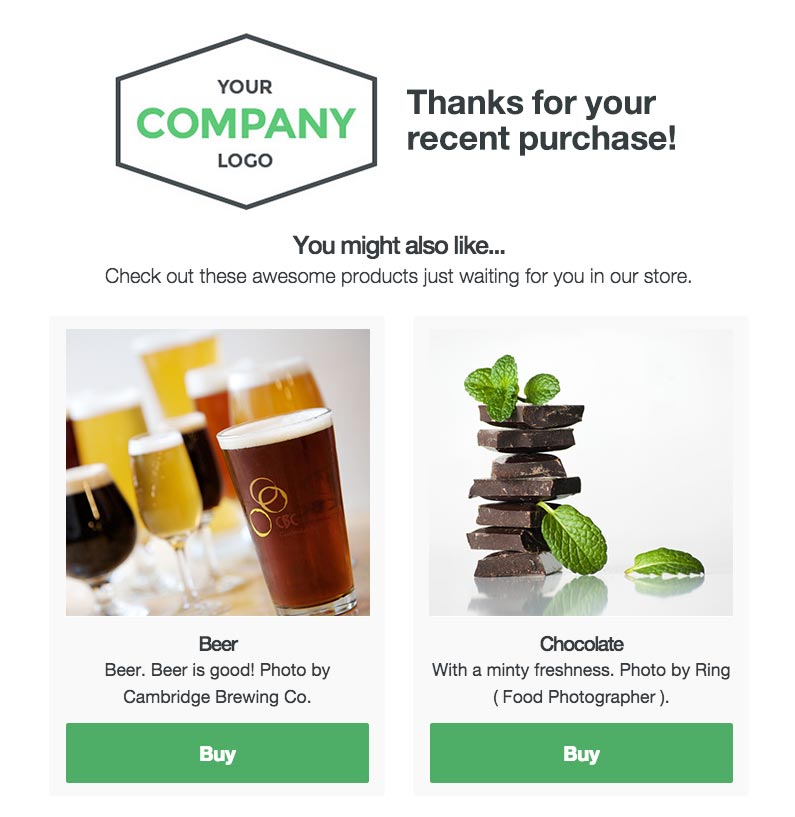 engage customers through cross-sell emails