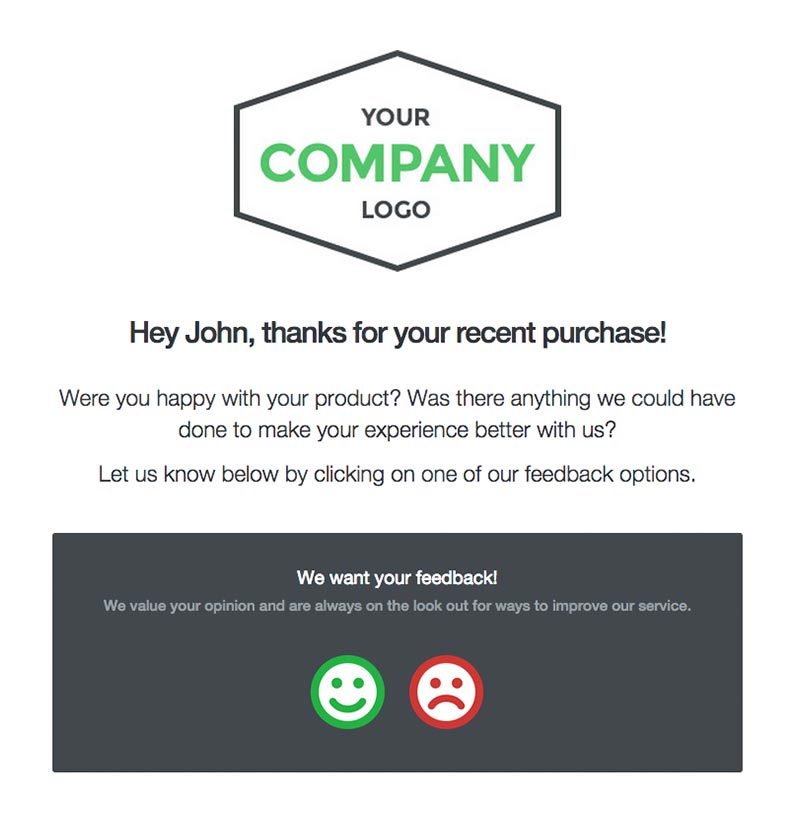 engage new customers through thank you email