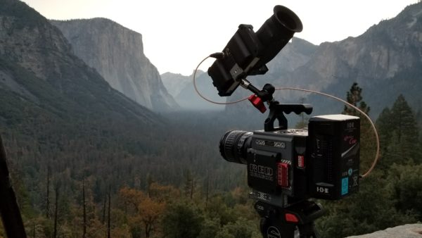 Camera set up overlooking canyon 